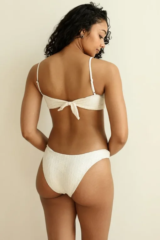 Cream Bandeau Cheeky Set