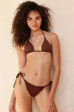 Palm Tie Back Triangle Bikini Top