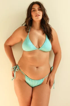 Palm Tie Back Triangle Bikini Top