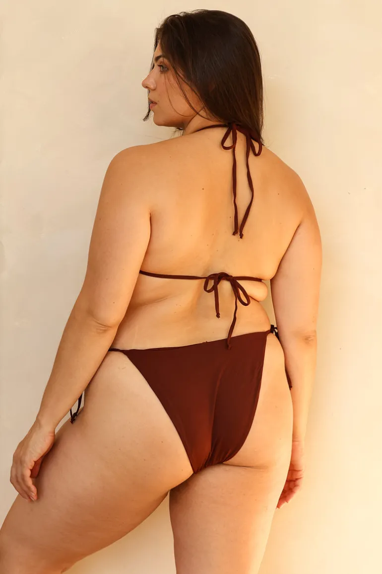 Palm Tie Back Triangle Bikini Top