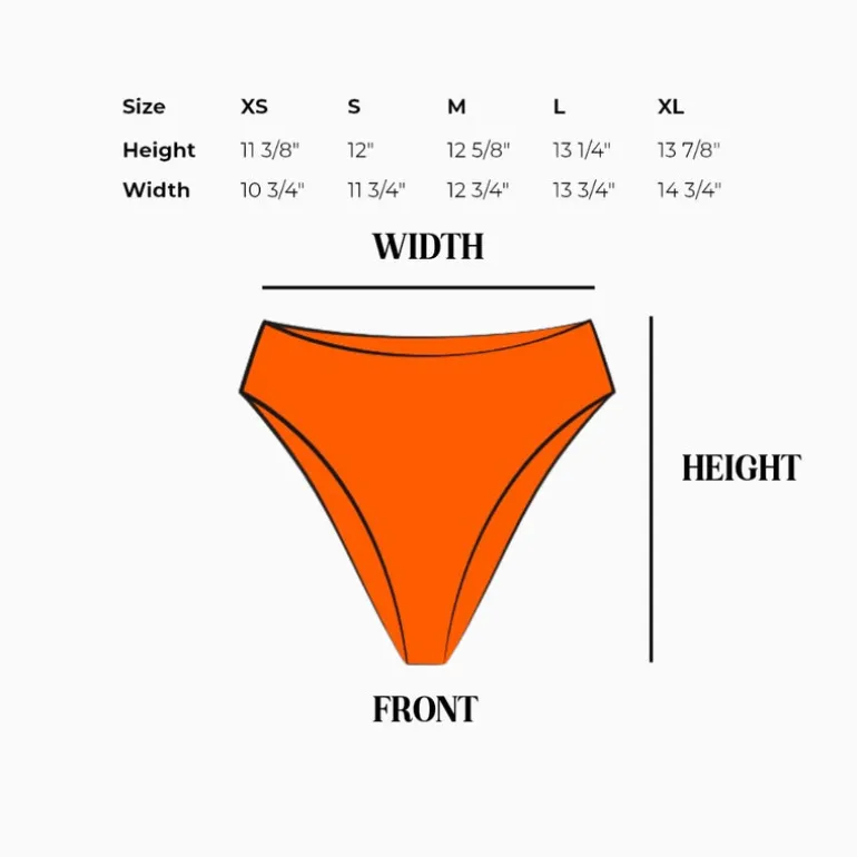 Seashore High Waist Cheeky Bikini Bottom