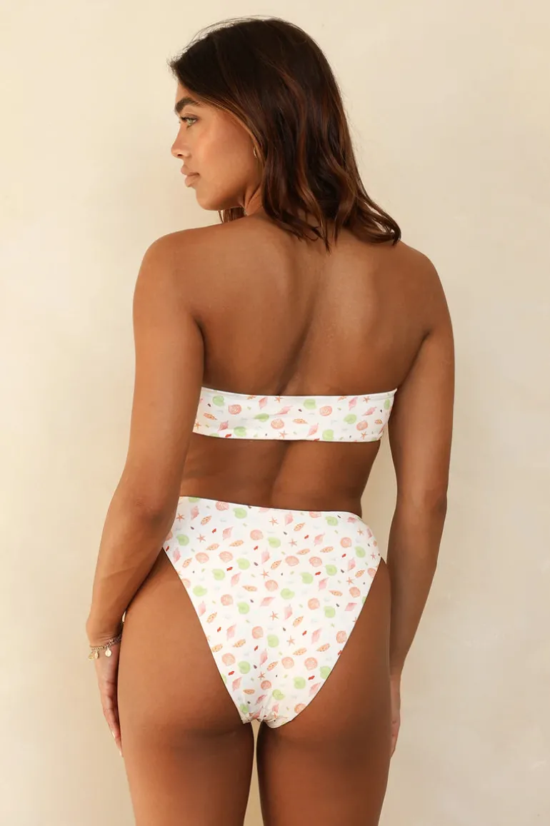 Seashore High Waist Cheeky Bikini Bottom