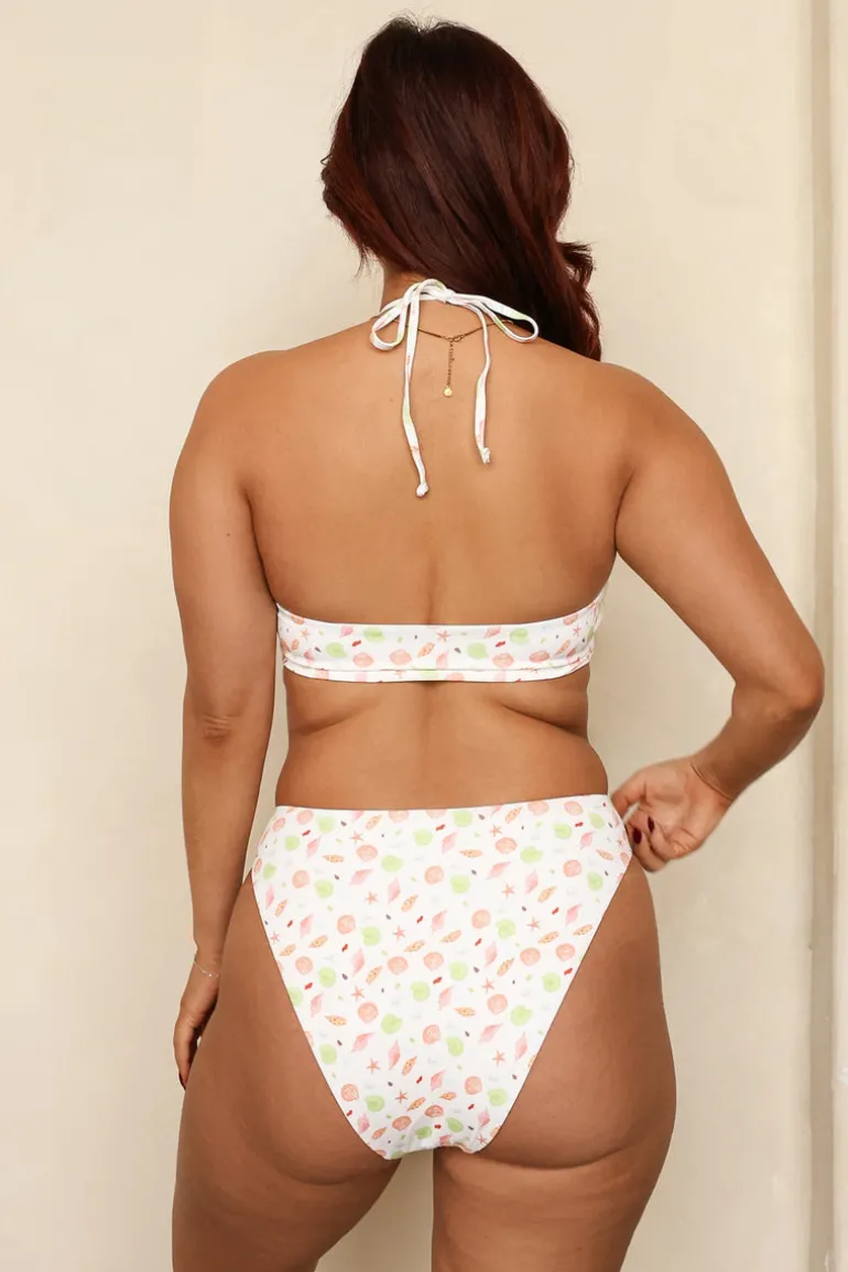 Seashore High Waist Cheeky Bikini Bottom